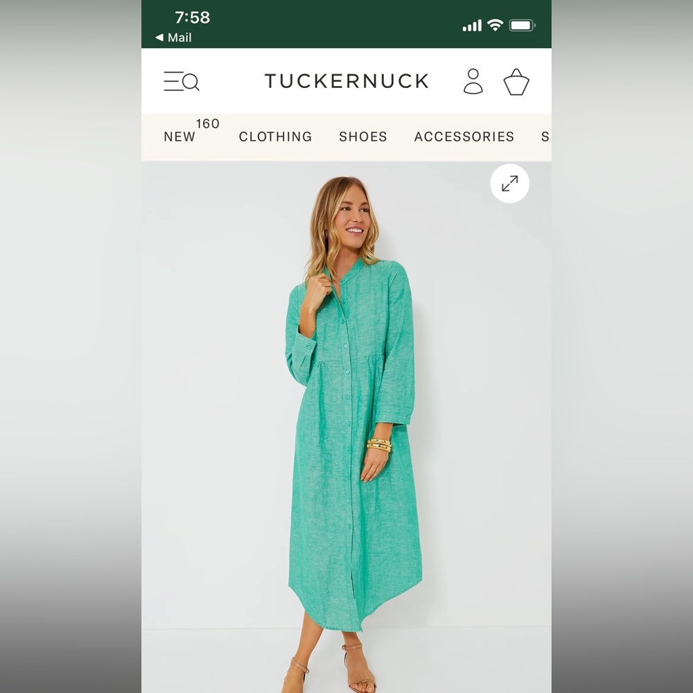 Sea Green Linen Lydell Maxi Dress